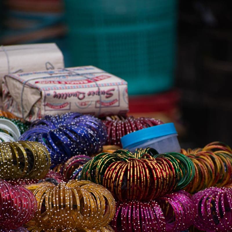 Haldi Kumkum Glass Bangles Set