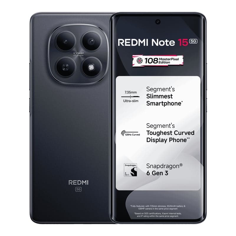 Redmi Note 15 5G (8GB RAM, 128GB, Black)