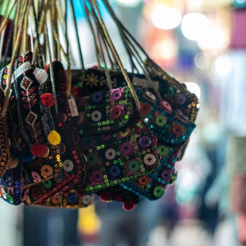 Silk Potli Bag with Gotta Work